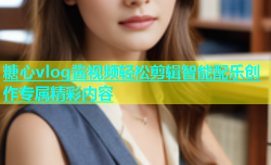糖心vlog酱视频轻松剪辑智能配乐创作专属精彩内容